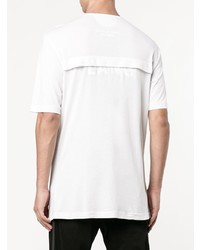 T-shirt à col rond orné blanc Helmut Lang