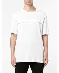 T-shirt à col rond orné blanc Helmut Lang