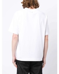 T-shirt à col rond orné blanc Simone Rocha