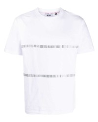 T-shirt à col rond orné blanc Gcds