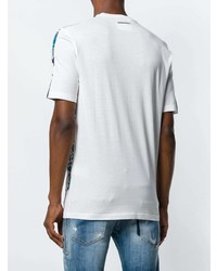 T-shirt à col rond orné blanc DSQUARED2
