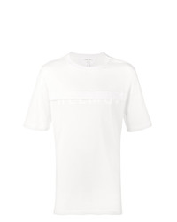 T-shirt à col rond orné blanc Helmut Lang