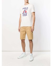 T-shirt à col rond orné blanc Polo Ralph Lauren