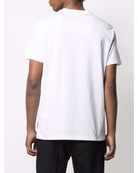 T-shirt à col rond orné blanc Karl Lagerfeld