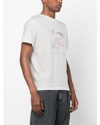 T-shirt à col rond orné blanc Botter