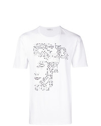T-shirt à col rond orné blanc Versace Collection