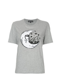 T-shirt à col rond orné gris Markus Lupfer