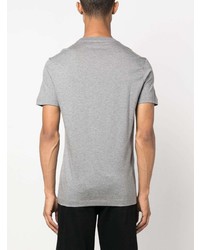 T-shirt à col rond orné gris Versace