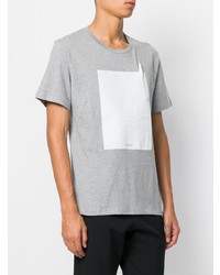 T-shirt à col rond orné gris Maison Margiela