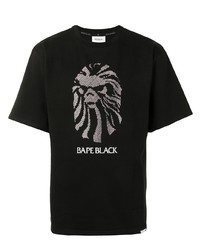 T-shirt à col rond orné noir BAPE BLACK *A BATHING APE®