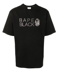 T-shirt à col rond orné noir BAPE BLACK *A BATHING APE®