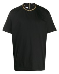 T-shirt à col rond orné noir Burberry