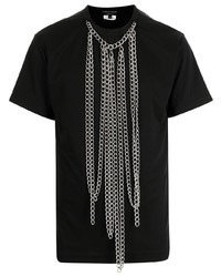 T-shirt à col rond orné noir Comme Des Garcons Homme Plus