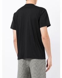 T-shirt à col rond orné noir Comme Des Garcons Homme Plus