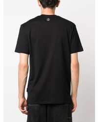 T-shirt à col rond orné noir Philipp Plein