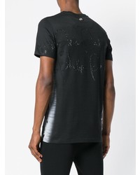 T-shirt à col rond orné noir Philipp Plein