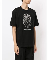 T-shirt à col rond orné noir BAPE BLACK *A BATHING APE®