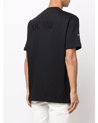 T-shirt à col rond orné noir John Richmond