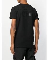 T-shirt à col rond orné noir Philipp Plein