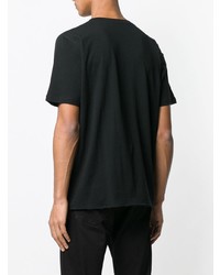 T-shirt à col rond orné noir Saint Laurent