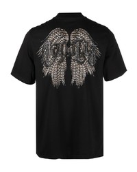 T-shirt à col rond orné noir Roberto Cavalli