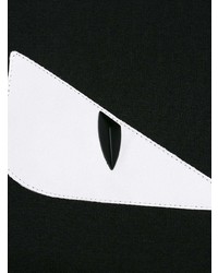 T-shirt à col rond orné noir Fendi
