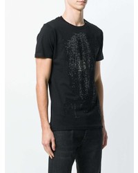 T-shirt à col rond orné noir Philipp Plein