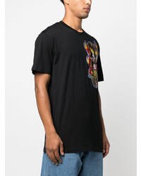 T-shirt à col rond orné noir Philipp Plein