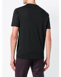 T-shirt à col rond orné noir Emporio Armani