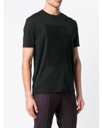 T-shirt à col rond orné noir Emporio Armani