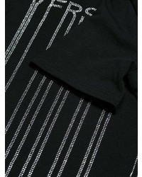 T-shirt à col rond orné noir Versace Jeans