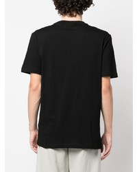 T-shirt à col rond orné noir BOSS