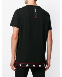 T-shirt à col rond orné noir Philipp Plein