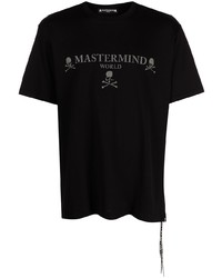 T-shirt à col rond orné noir Mastermind World