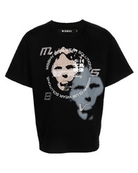T-shirt à col rond orné noir Misbhv
