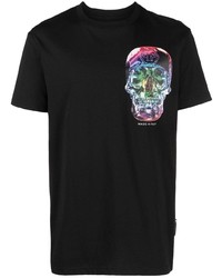 T-shirt à col rond orné noir Philipp Plein