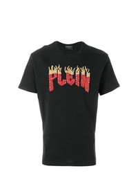 T-shirt à col rond orné noir Philipp Plein