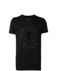 T-shirt à col rond orné noir Philipp Plein