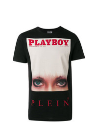 T-shirt à col rond orné noir Philipp Plein