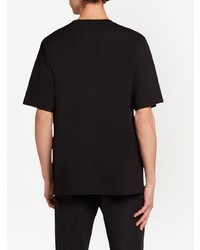 T-shirt à col rond orné noir Giuseppe Zanotti