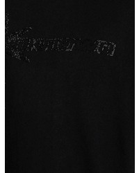 T-shirt à col rond orné noir Unknown UK