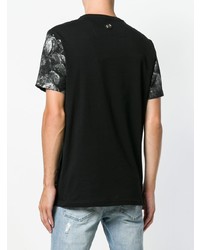 T-shirt à col rond orné noir Philipp Plein