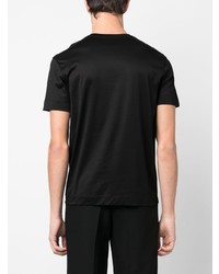 T-shirt à col rond orné noir Emporio Armani