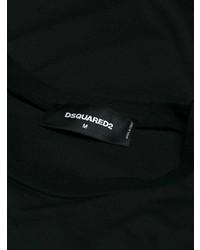 T-shirt à col rond orné noir DSQUARED2