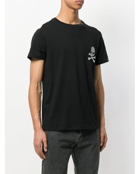 T-shirt à col rond orné noir Philipp Plein