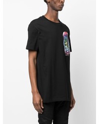 T-shirt à col rond orné noir Philipp Plein