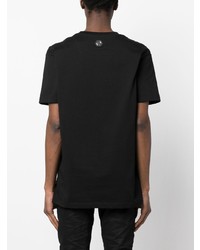 T-shirt à col rond orné noir Philipp Plein