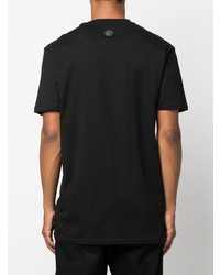 T-shirt à col rond orné noir Philipp Plein