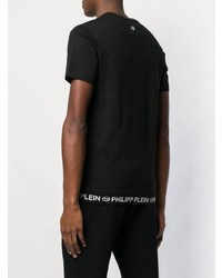 T-shirt à col rond orné noir Philipp Plein