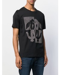 T-shirt à col rond orné noir Roberto Cavalli